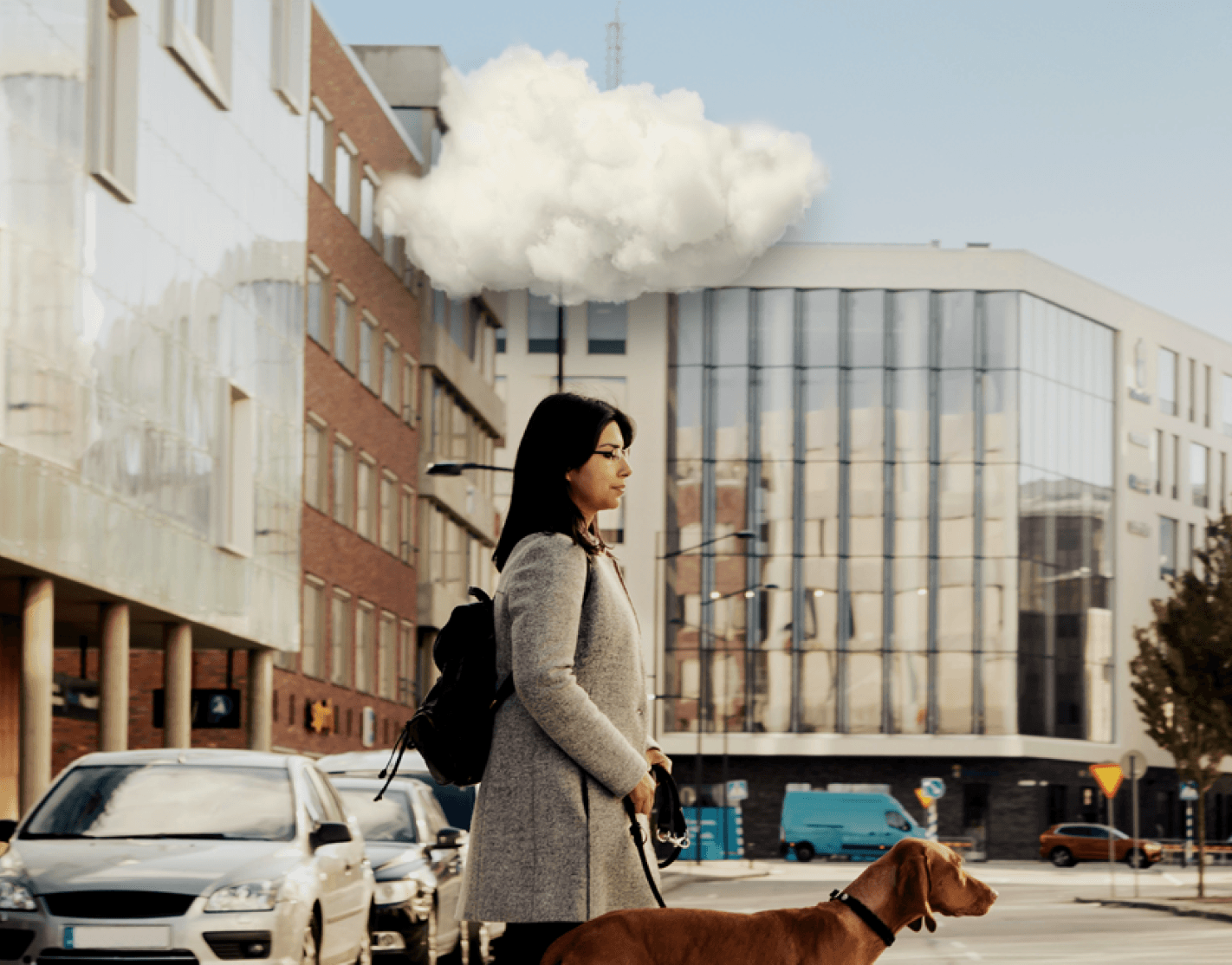 girl with a dog